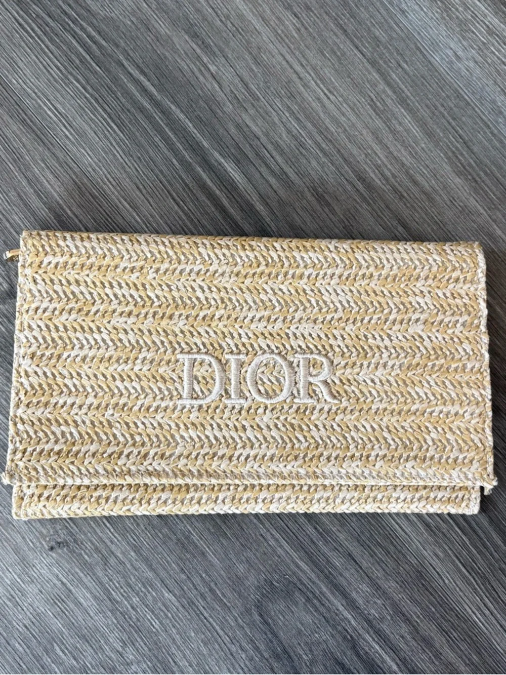 Dior Raffia Clutch Bag - Picture 2 of 8